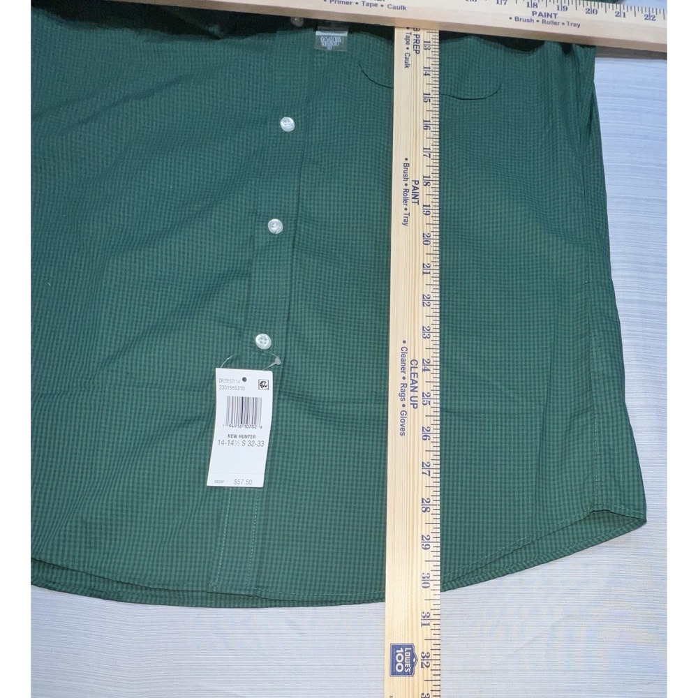 Izod All-over Stretch LS Regular Fit Shirt Men's Size‎ (14-14.5 32/33 Small) NWT - Picture 13 of 14
